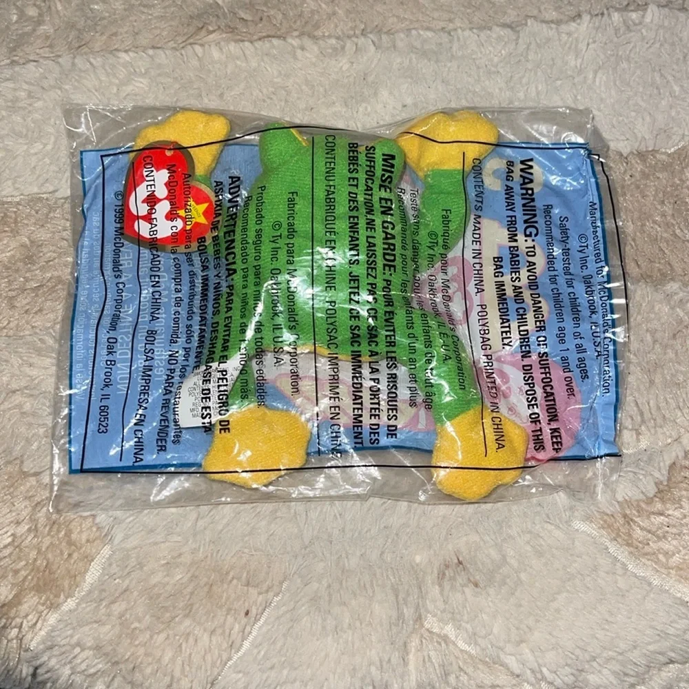 Ty beanie babies smoochy 1999 McDonald’s toy sealed in bag